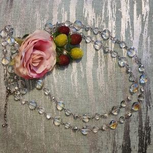 Joan Rivers Faceted Glass Crystal Extra Long Necklace